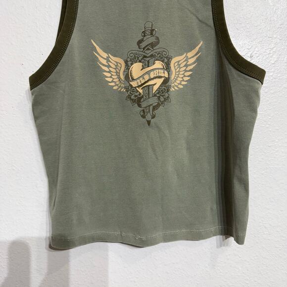 Forever 21 Green Wild Child Tank Top Sz M - Picture 4 of 11